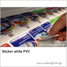 Sticker white PVC